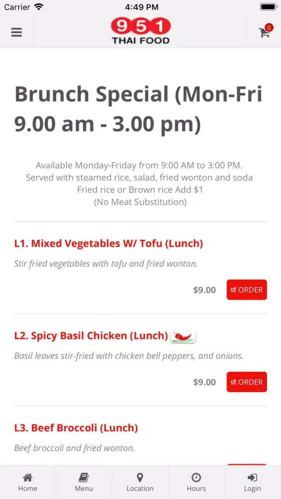 Screenshot di 951 Thai Food Restaurant