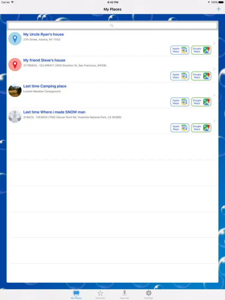 Ảnh chụp màn hình của Places - My Places iPad 