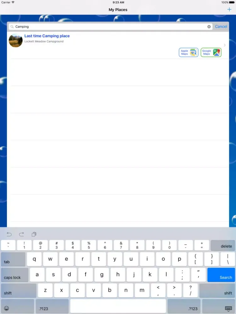 Ảnh chụp màn hình của Places - My Places iPad 