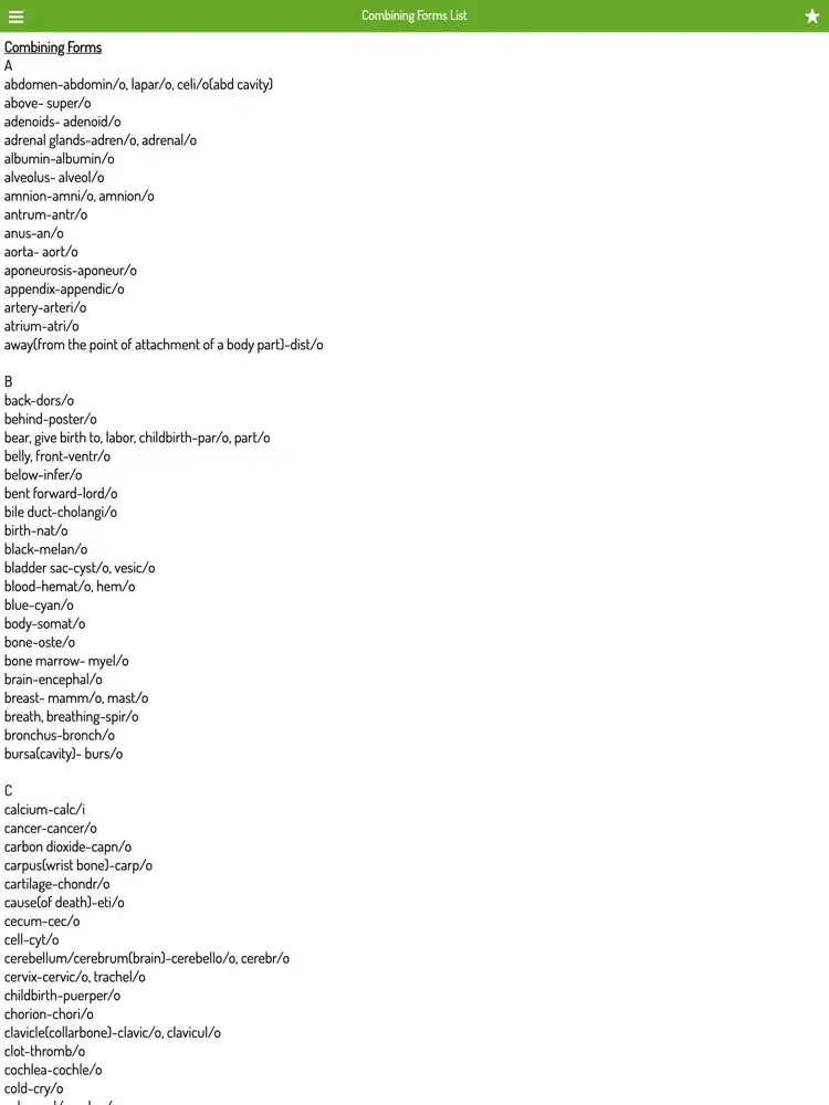 Capturas de pantalla de Medical Terminology MTI2 iPad 