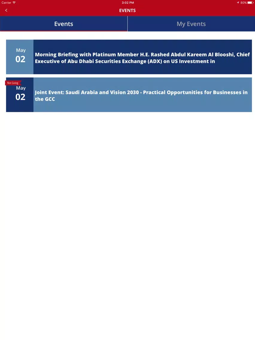 AmCham Abu Dhabi iPad 應用截圖