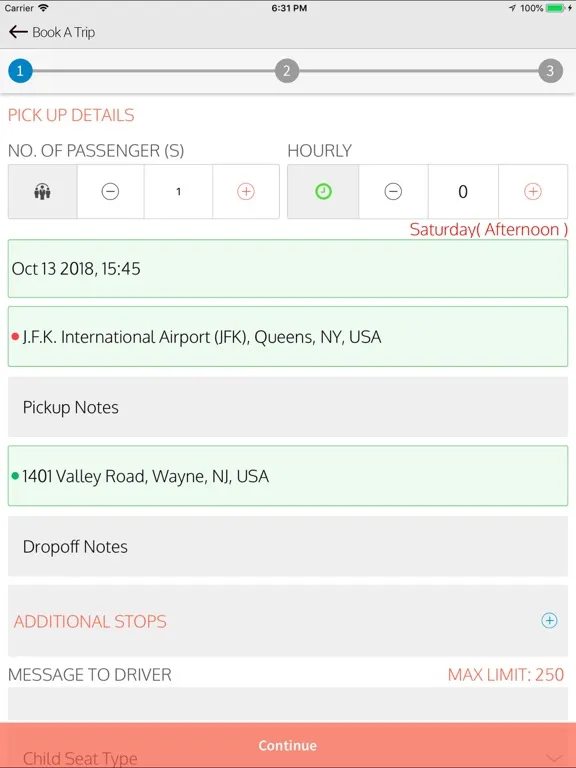 SAAD Transport iPad  Screenshots