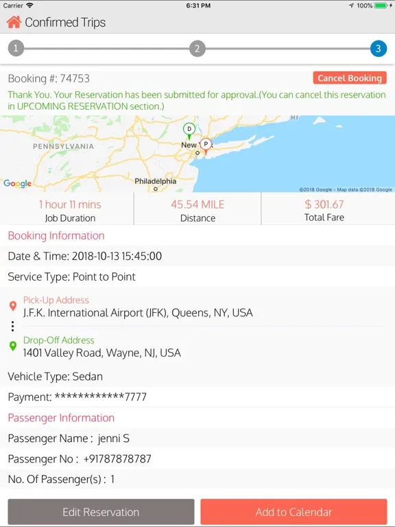 SAAD Transport iPad  Screenshots