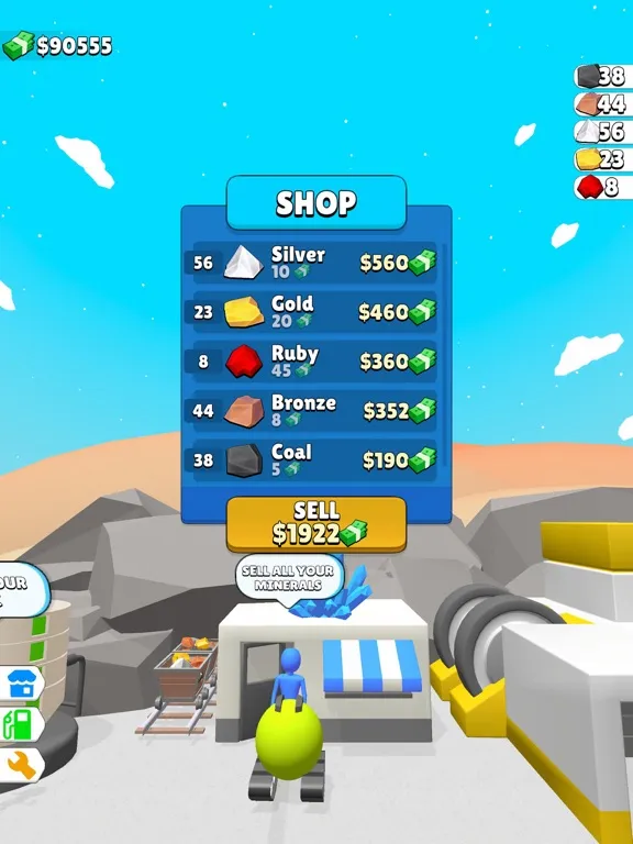Minerals Digger iPad  سکرین شاٹس