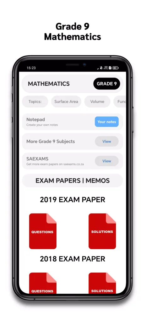 Grade 9 Mathematics Screenshots