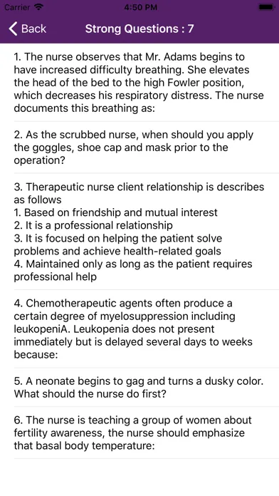 Fundamentals of Nursing Mock Screenshots