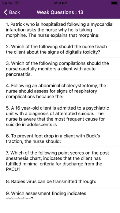 Capturas de pantalla de Medical Surgical Nursing Mock