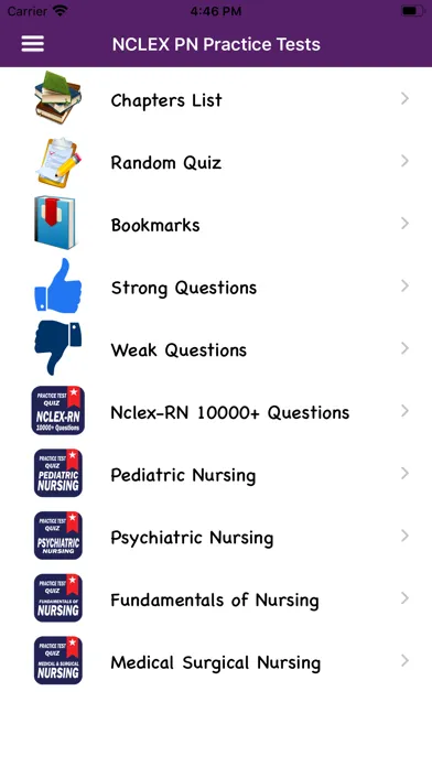 Capturas de pantalla de NCLEX PN Practice Tests