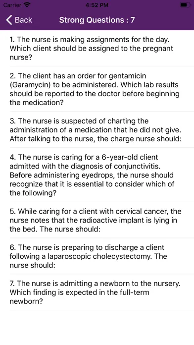 Capturas de pantalla de NCLEX PN Practice Tests