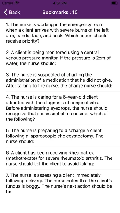 Capturas de pantalla de NCLEX PN Practice Tests