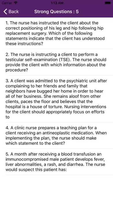 Captures d'écran de Nclex-RN Mock 10000+ Questions