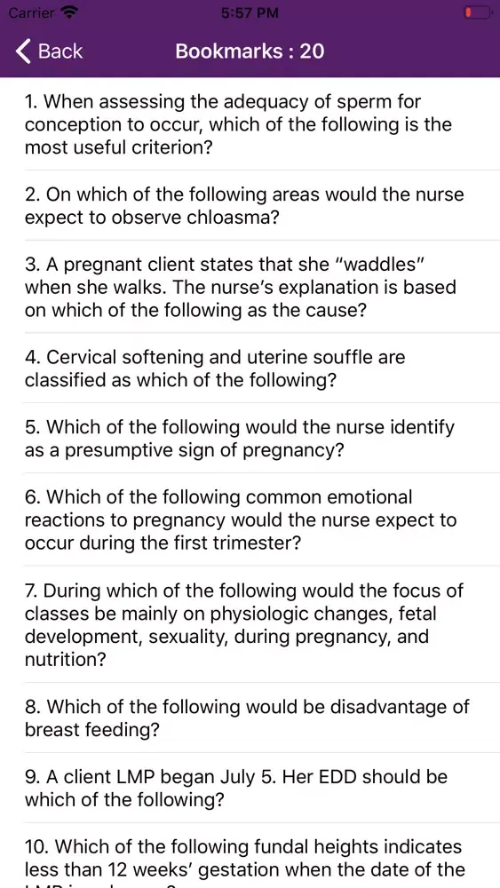 Pediatric Nursing Exam Prep Screenshots