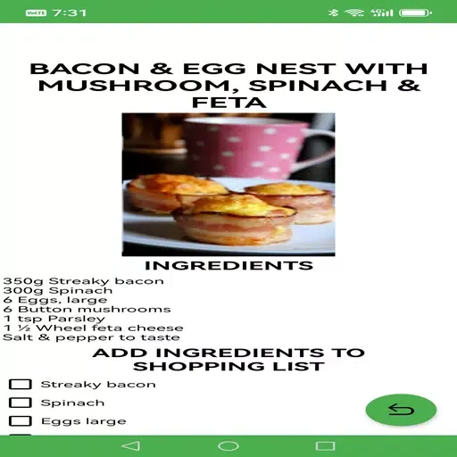 Tangkapan layar Banting Recipes