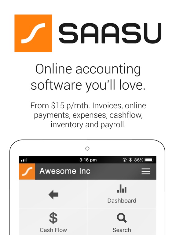 Saasu Online Accounting iPad  স্ক্রিনশট