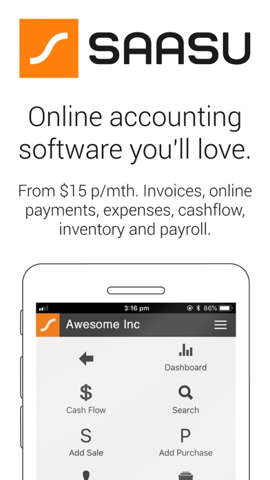 Saasu Online Accounting স্ক্রিনশট