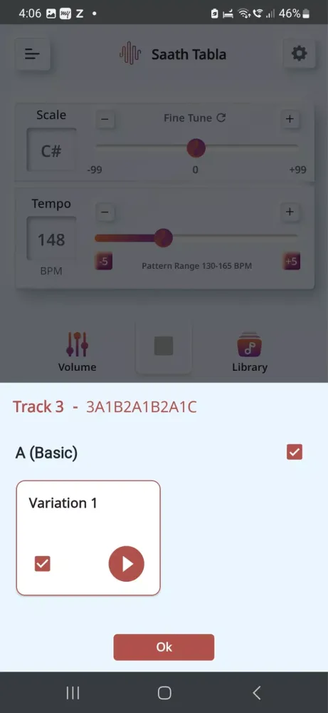 Tangkapan layar Saath Studio Tabla