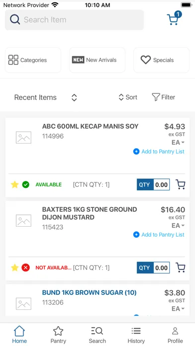 Natures Cargo Customer Orders Screenshots