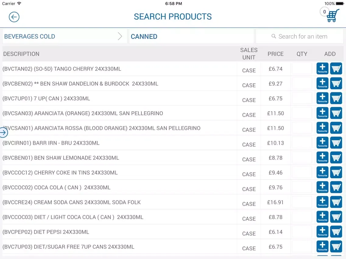 Zrzuty ekranu PENTA FOODS iPad 