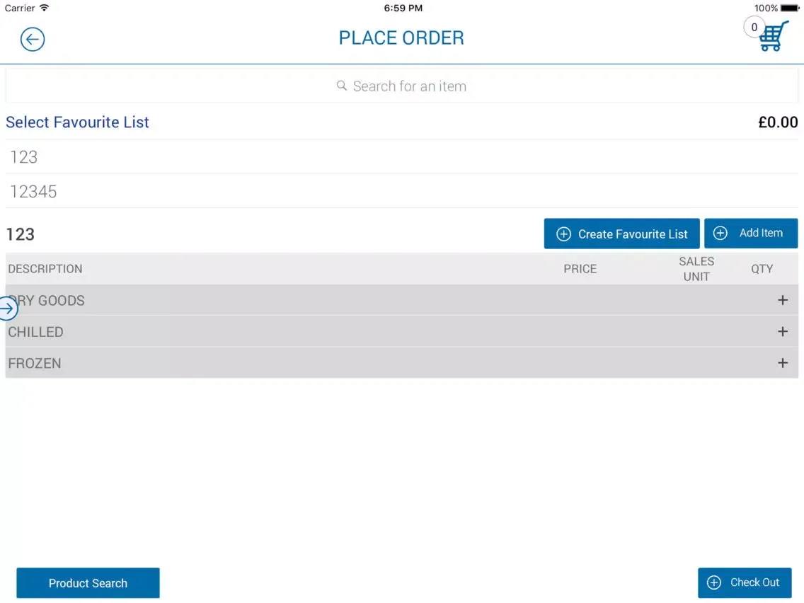 Zrzuty ekranu PENTA FOODS iPad 