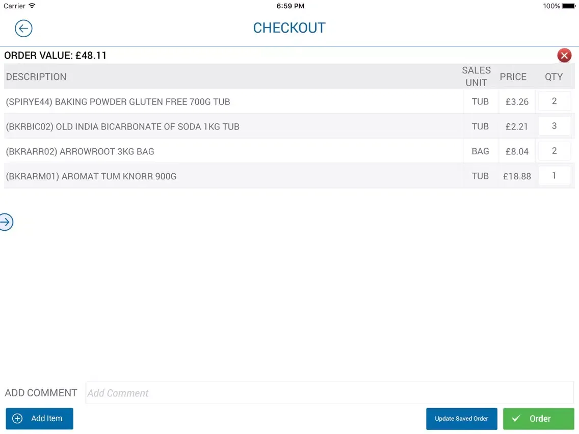 Zrzuty ekranu PENTA FOODS iPad 