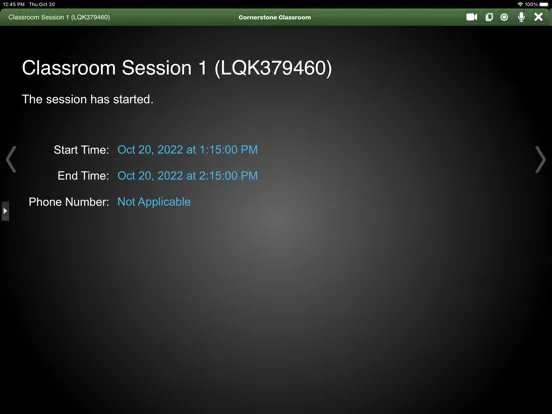 Zrzuty ekranu Cornerstone Classroom iPad 