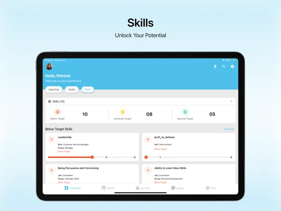 Ảnh chụp màn hình của Cornerstone Saba iPad 