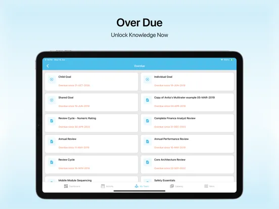 Ảnh chụp màn hình của Cornerstone Saba iPad 