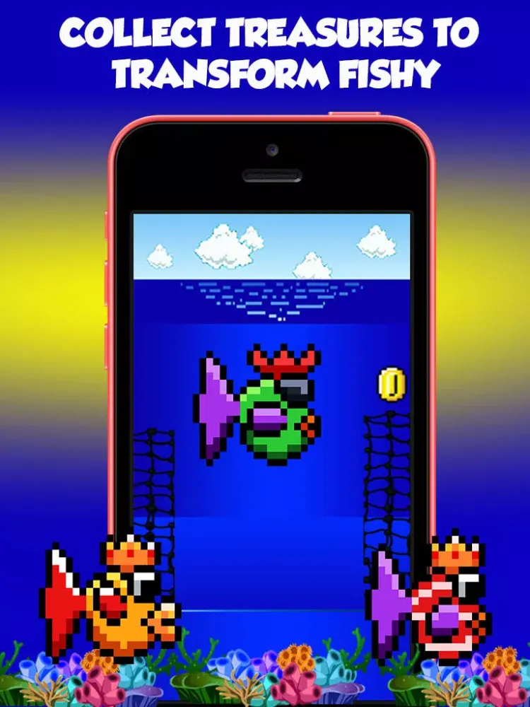 Splashy Jumpy Fish - Flappy Tiny Adventure Game iPad  Screenshots