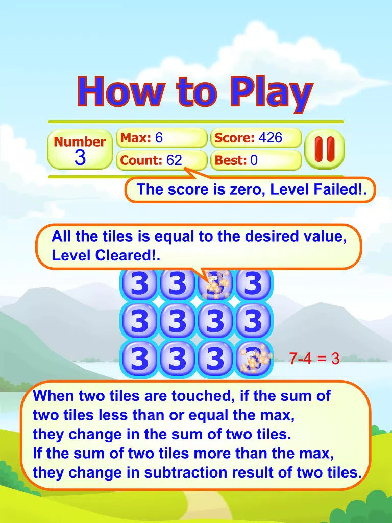 Tangkapan layar Math 1234 iPad 