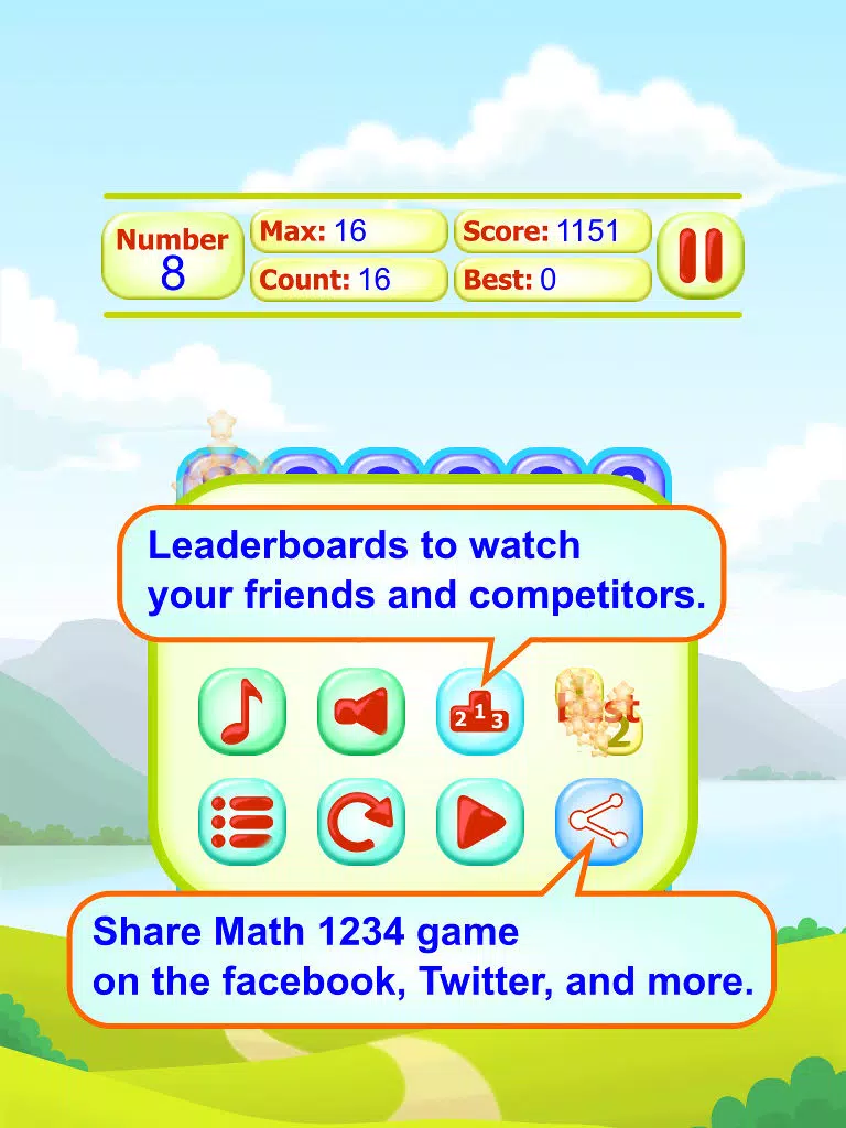 Tangkapan layar Math 1234 iPad 