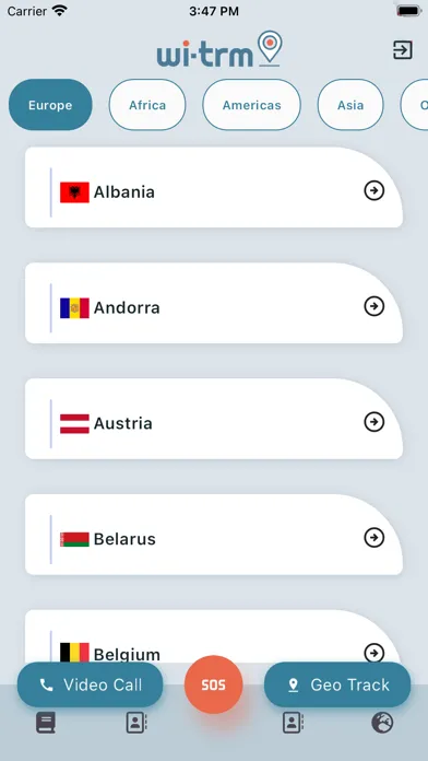 Travel Risk Management App سکرین شاٹس