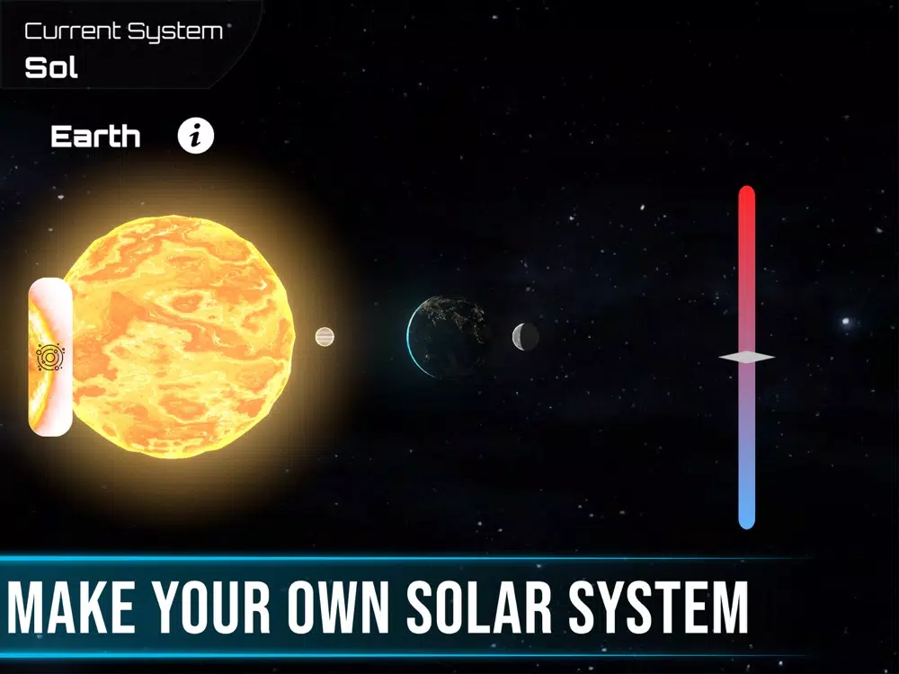 ภาพหน้าจอของ Universe Simulator 3D Solar iPad 