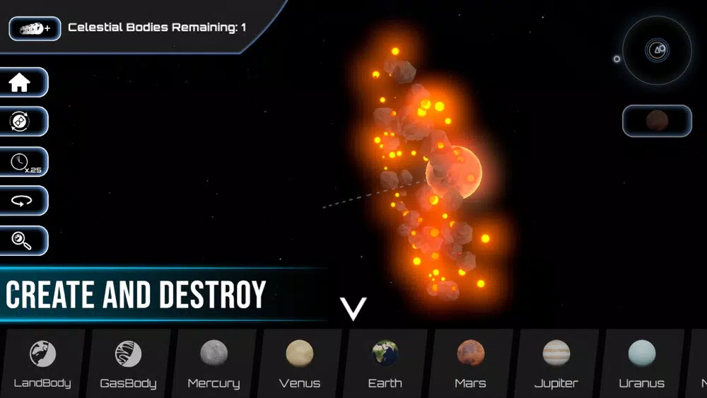 ภาพหน้าจอของ Universe Simulator 3D Solar
