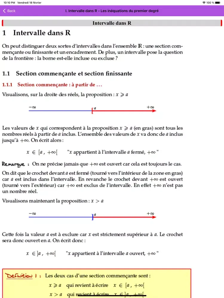 Mathématiques seconde iPad  Screenshots