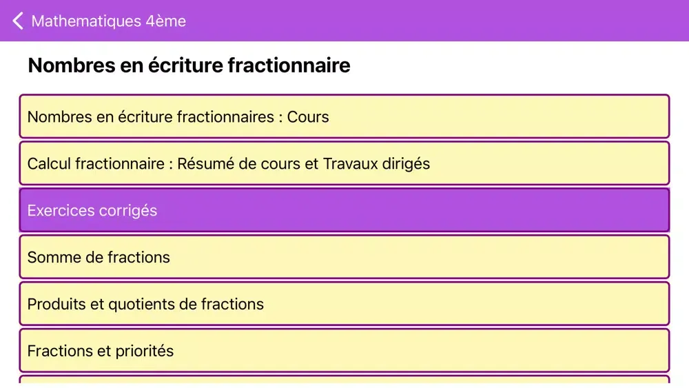 Mathématiques 4ème स्क्रीनशॉट
