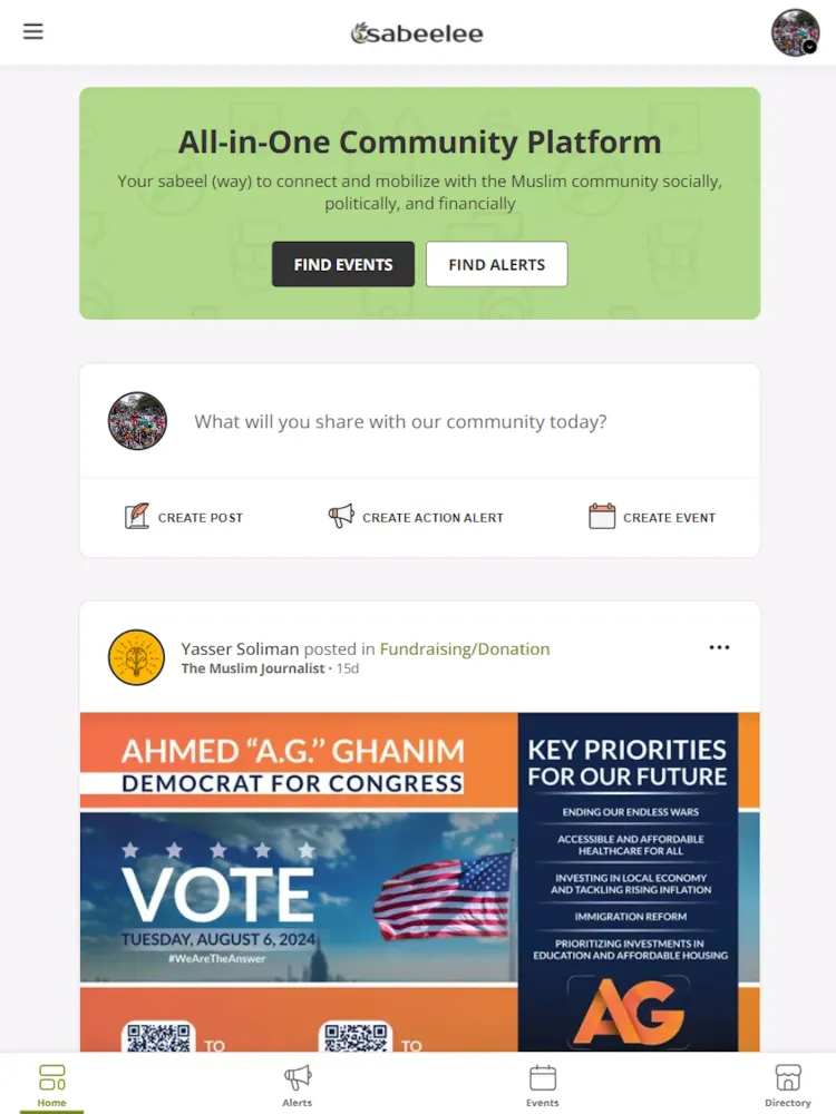 Sabeelee - Social Platform سکرین شاٹس