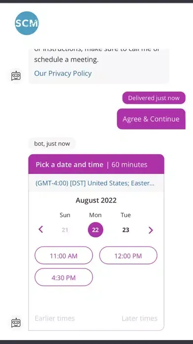 Captures d'écran de SCM Invest App