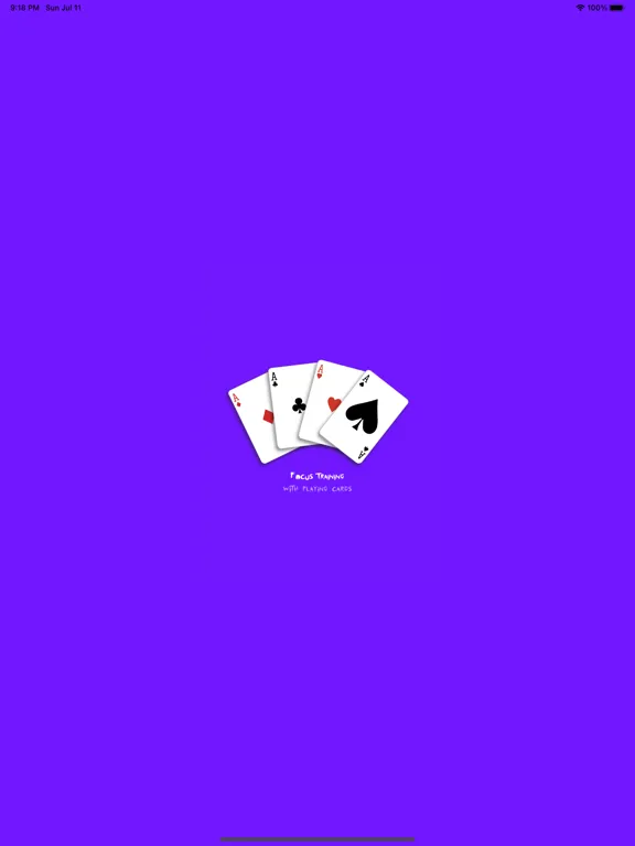 Zrzuty ekranu Focus Training w Playing Cards iPad 
