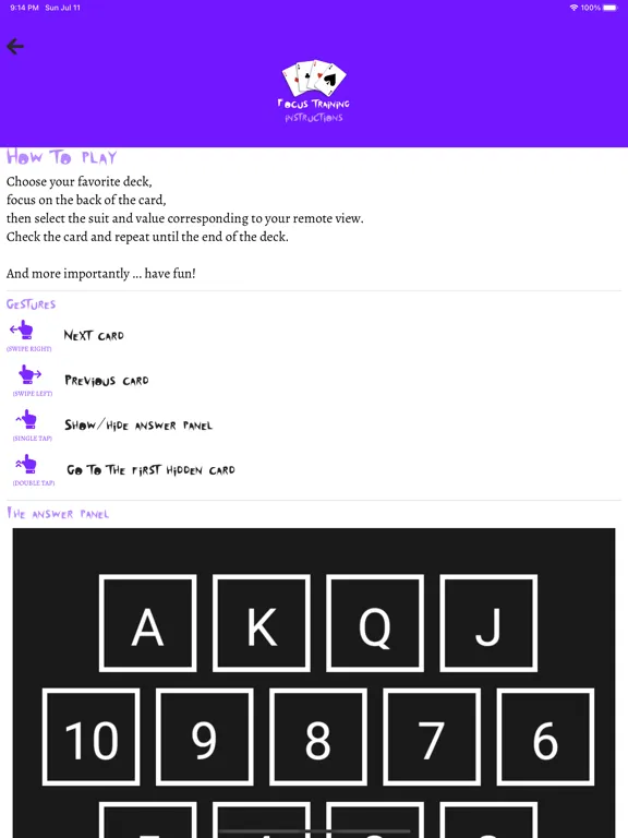Zrzuty ekranu Focus Training w Playing Cards iPad 