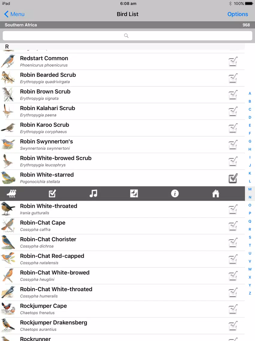 Скриншоты Roberts VII Multimedia Birds of Southern Africa HD iPad 