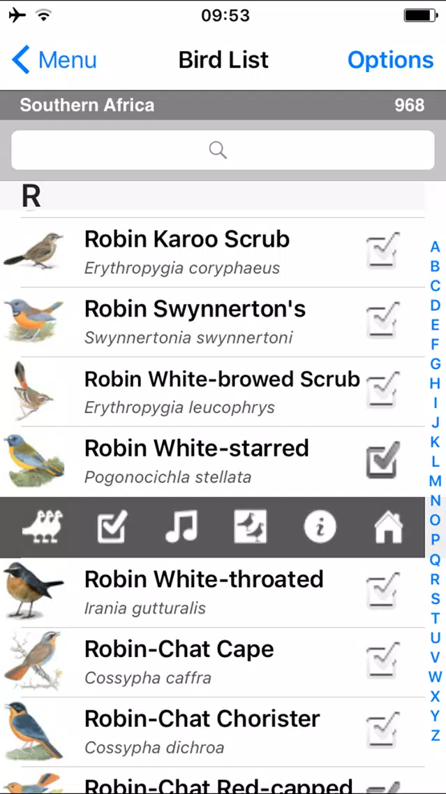 Скриншоты Roberts VII Multimedia Birds of Southern Africa HD