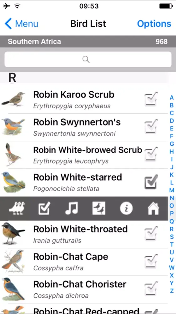 Capturas de pantalla de Roberts VII Multimedia Birds of Southern Africa HD