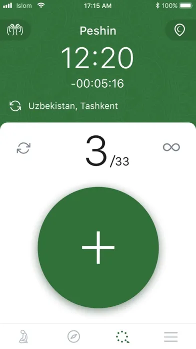 Tangkapan skrin Islam. Namaz.