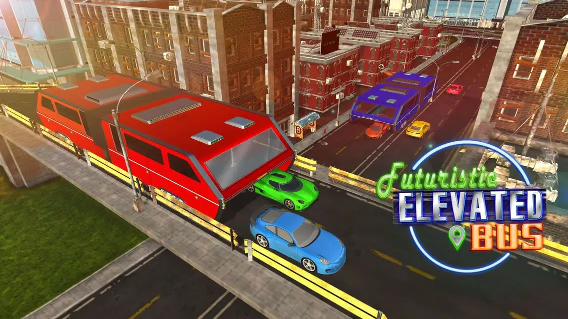 ภาพหน้าจอของ Futuristic Elevated Bus Simulator – Bus Driving