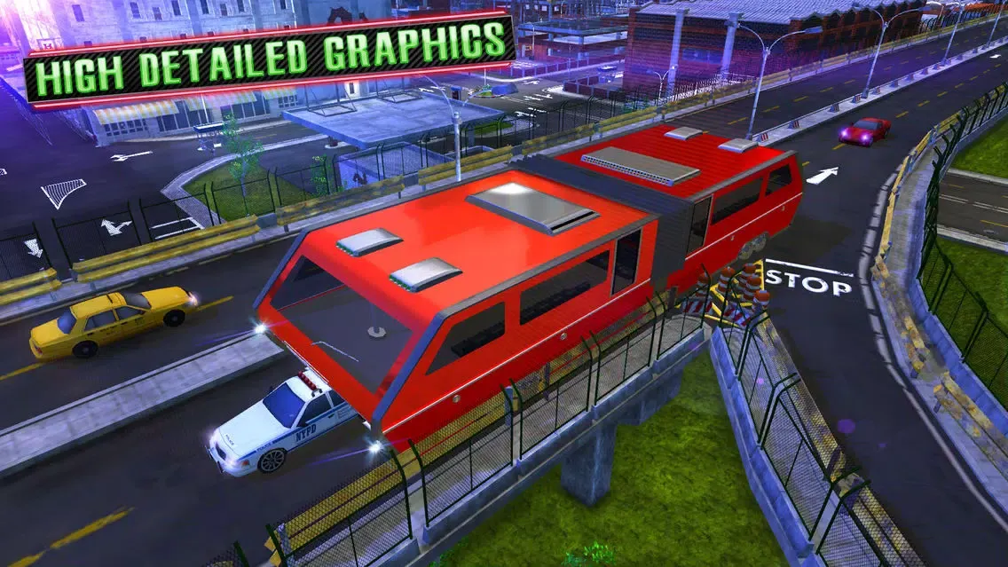 ภาพหน้าจอของ Futuristic Elevated Bus Simulator – Bus Driving