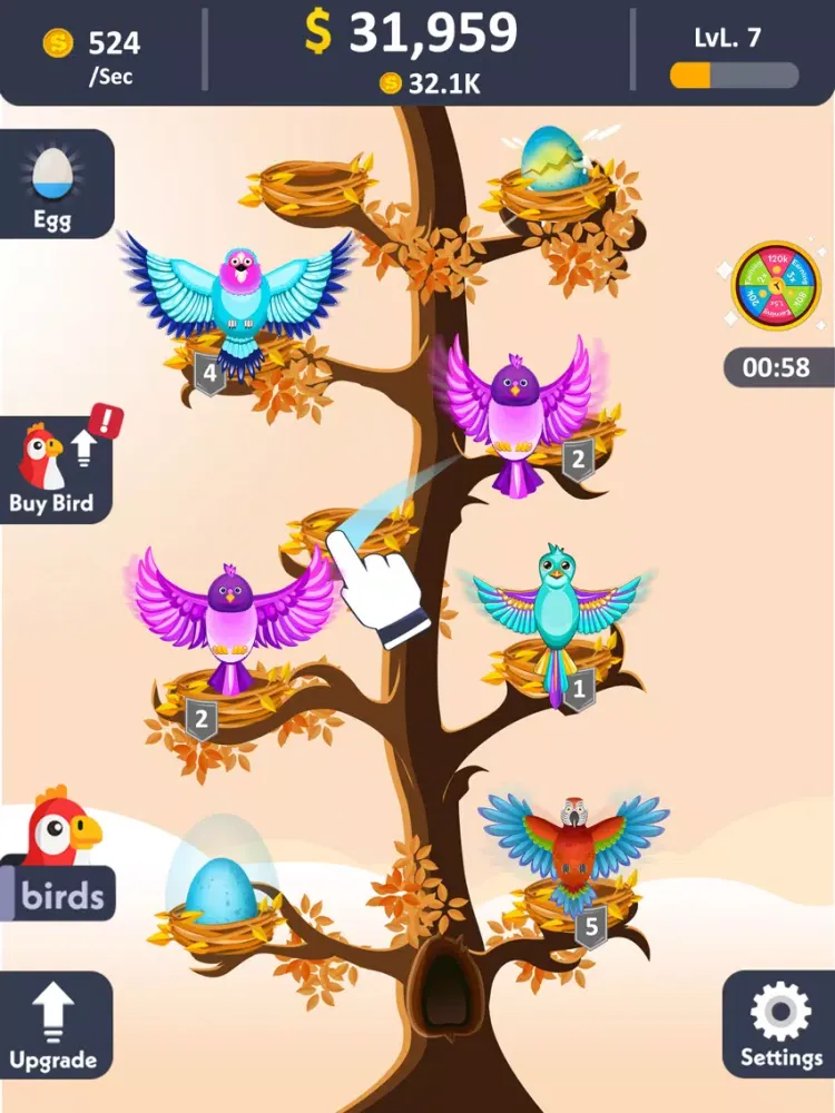 Bird Merge iPad  스크린샷