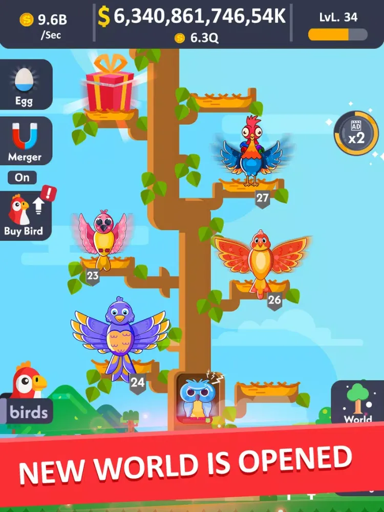 Bird Merge iPad  스크린샷