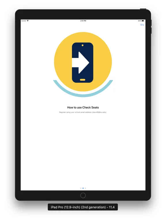 CheckSeats iPad  スクリーンショット
