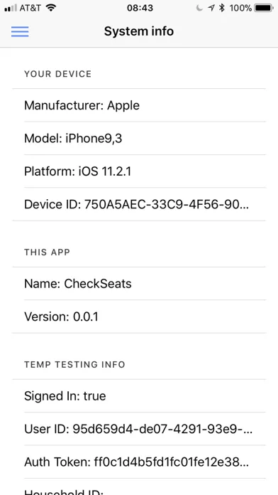 CheckSeats スクリーンショット
