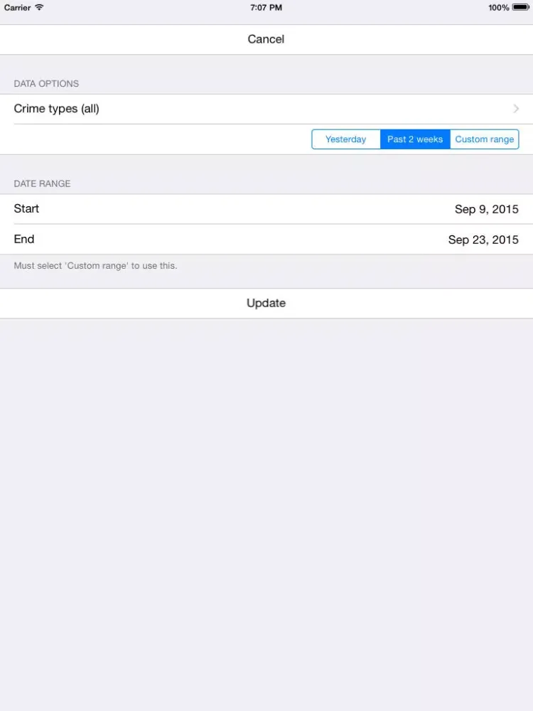 SFO Crime iPad 应用截图